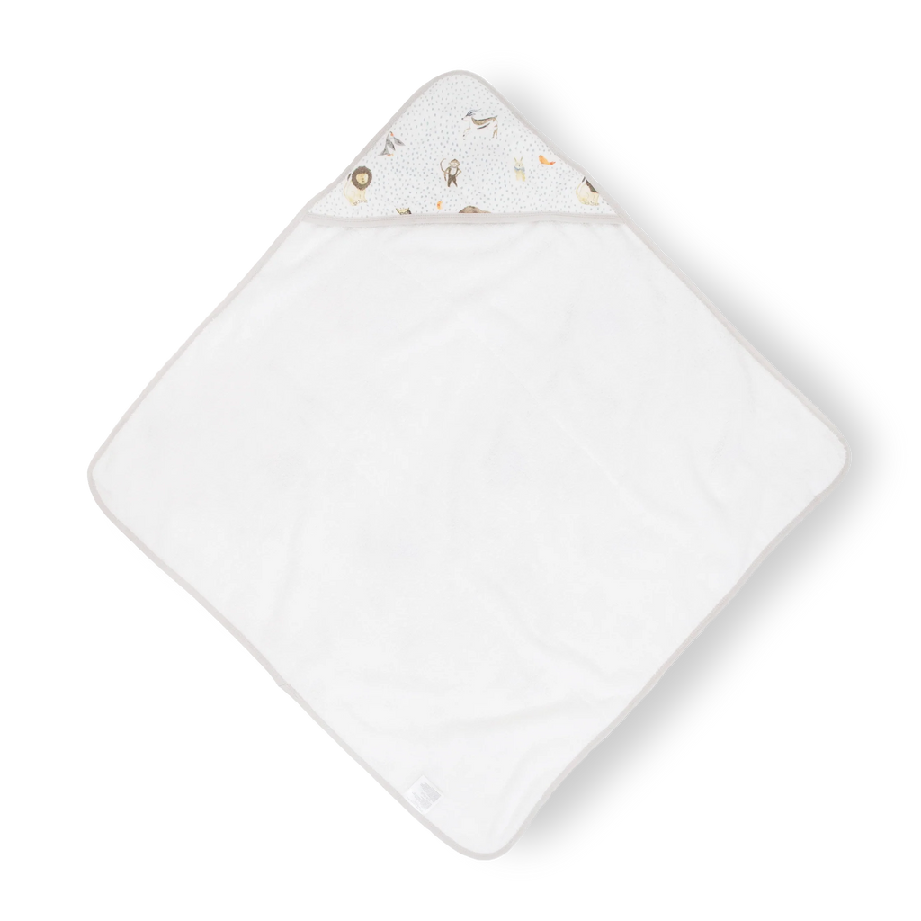 Cotton Infant Hooded Towel- Party Animals