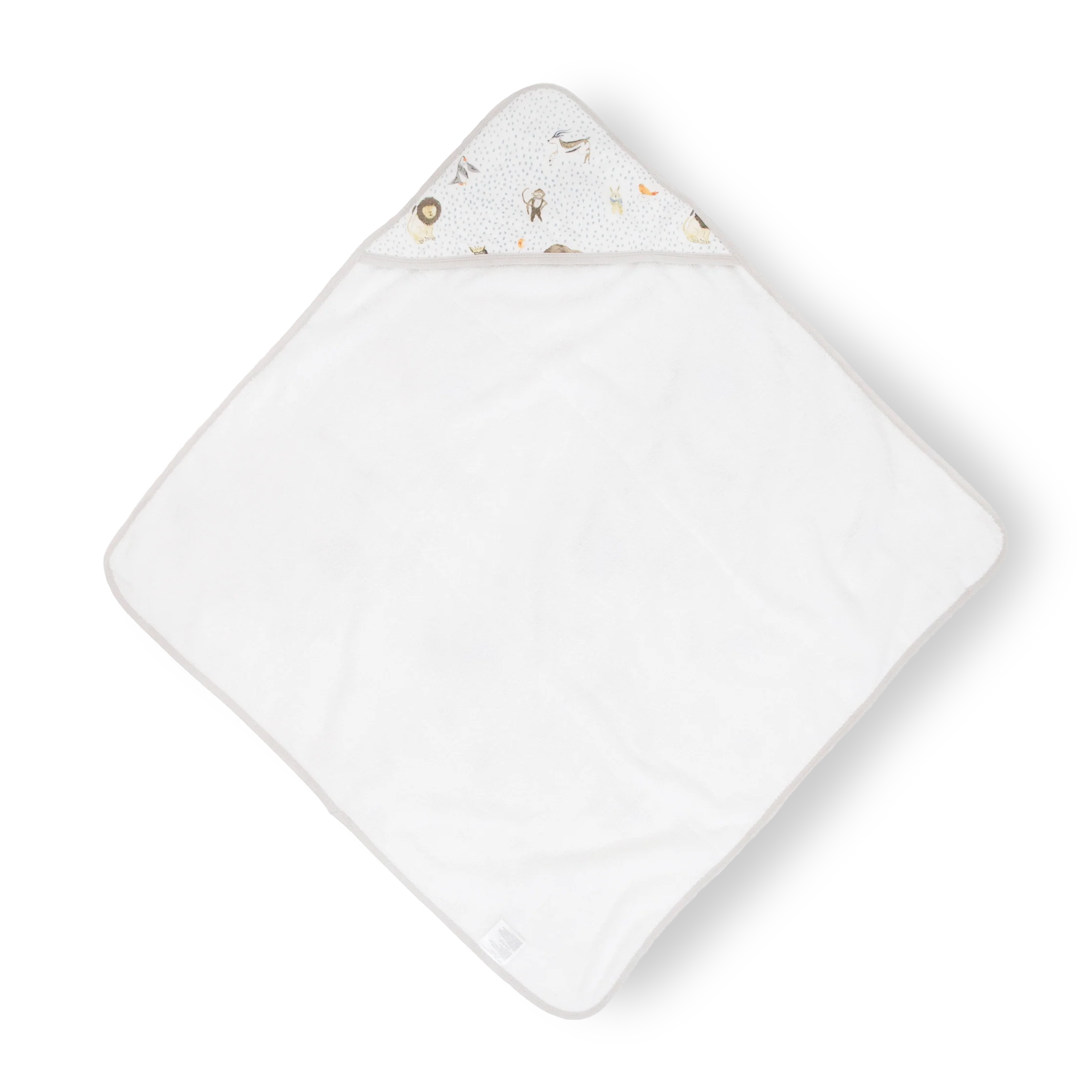 Cotton Infant Hooded Towel- Party Animals