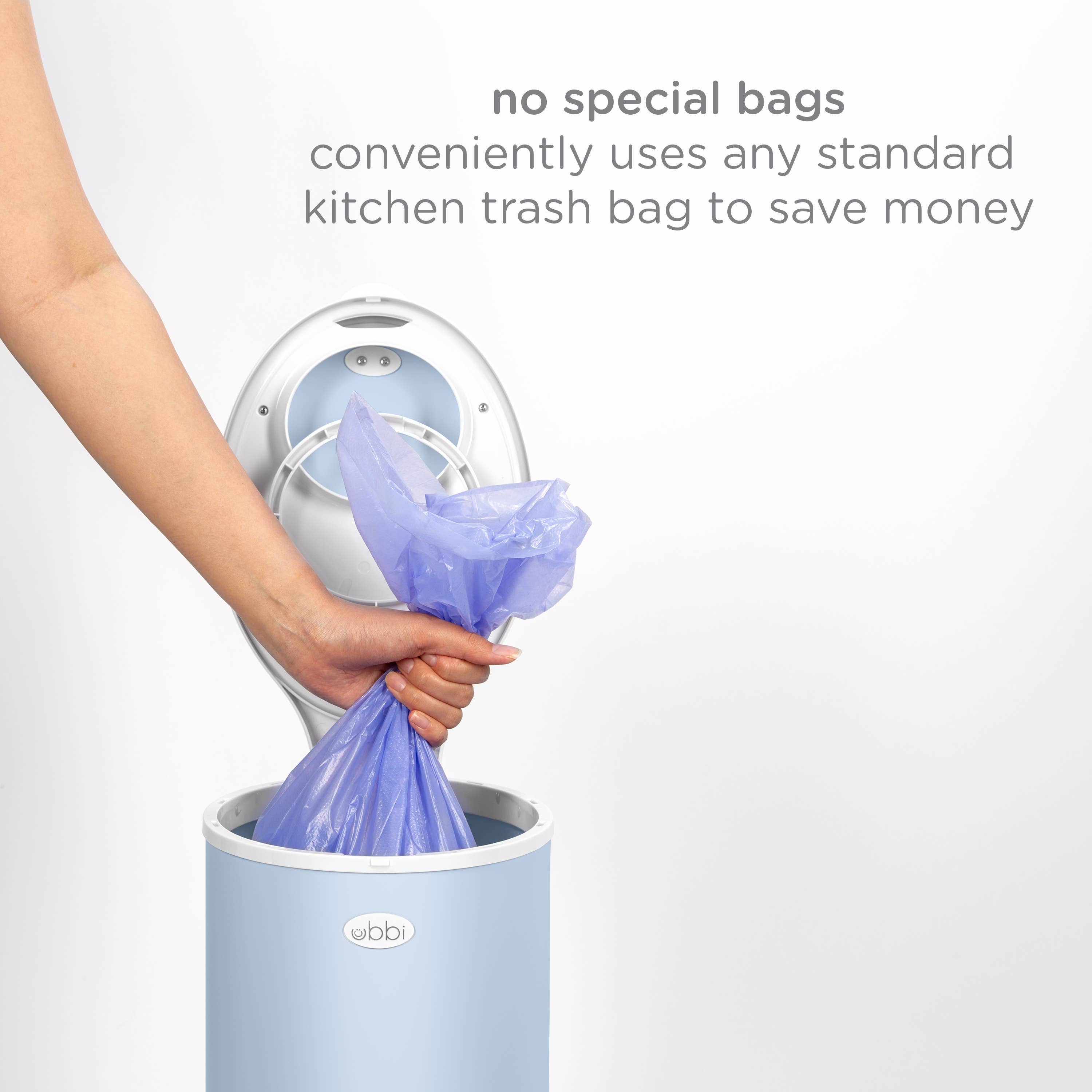 Cloudy Blue Diaper Pail