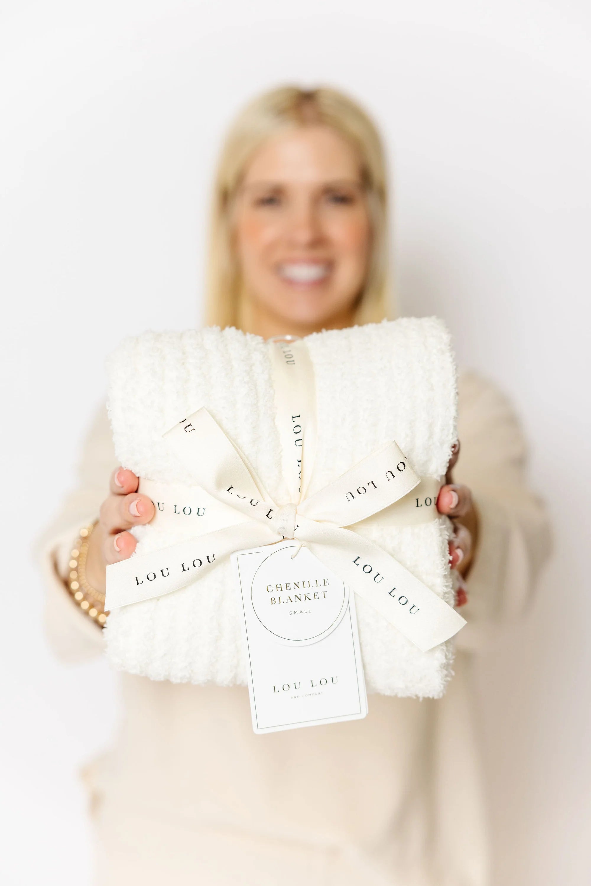 Chenille Blanket- White