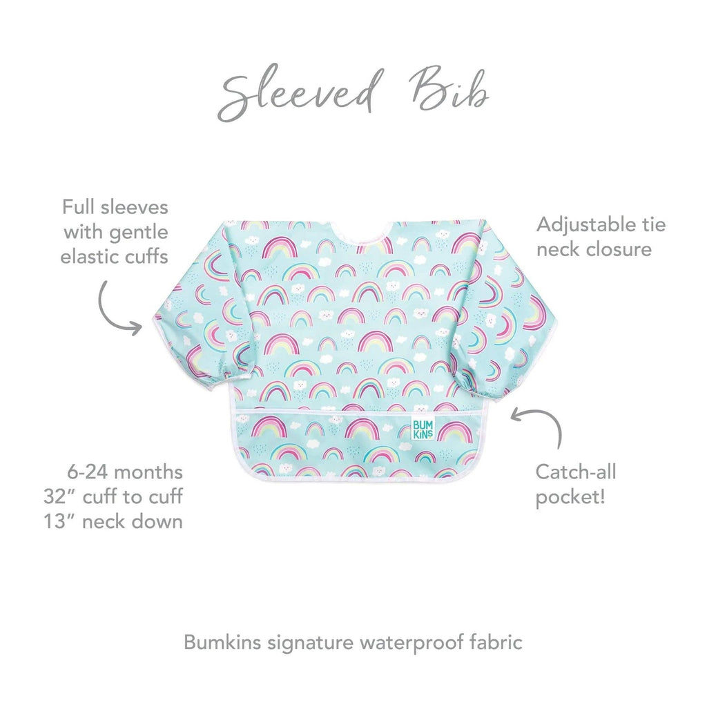 Sleeved Bib: Rainbows