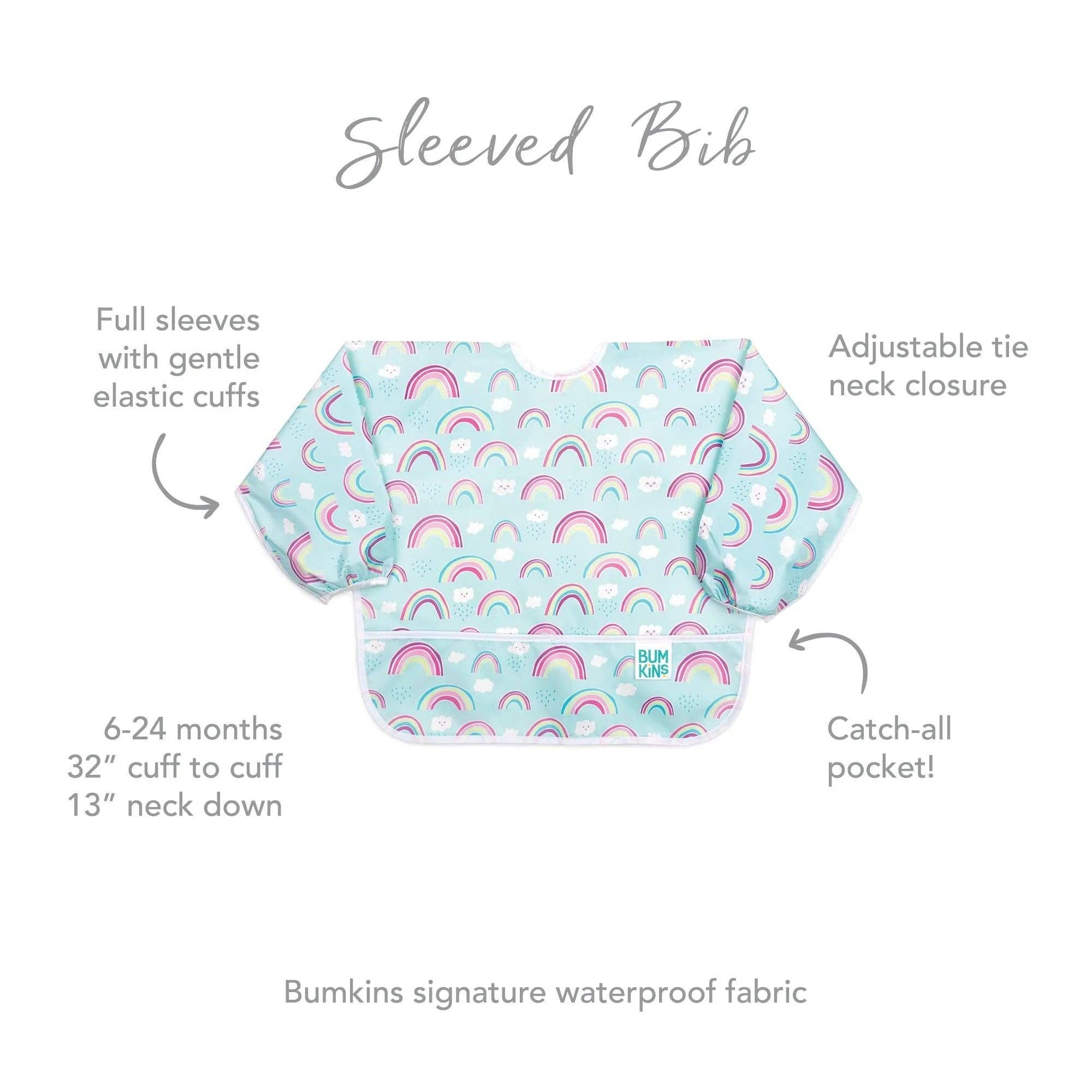 Sleeved Bib: Rainbows