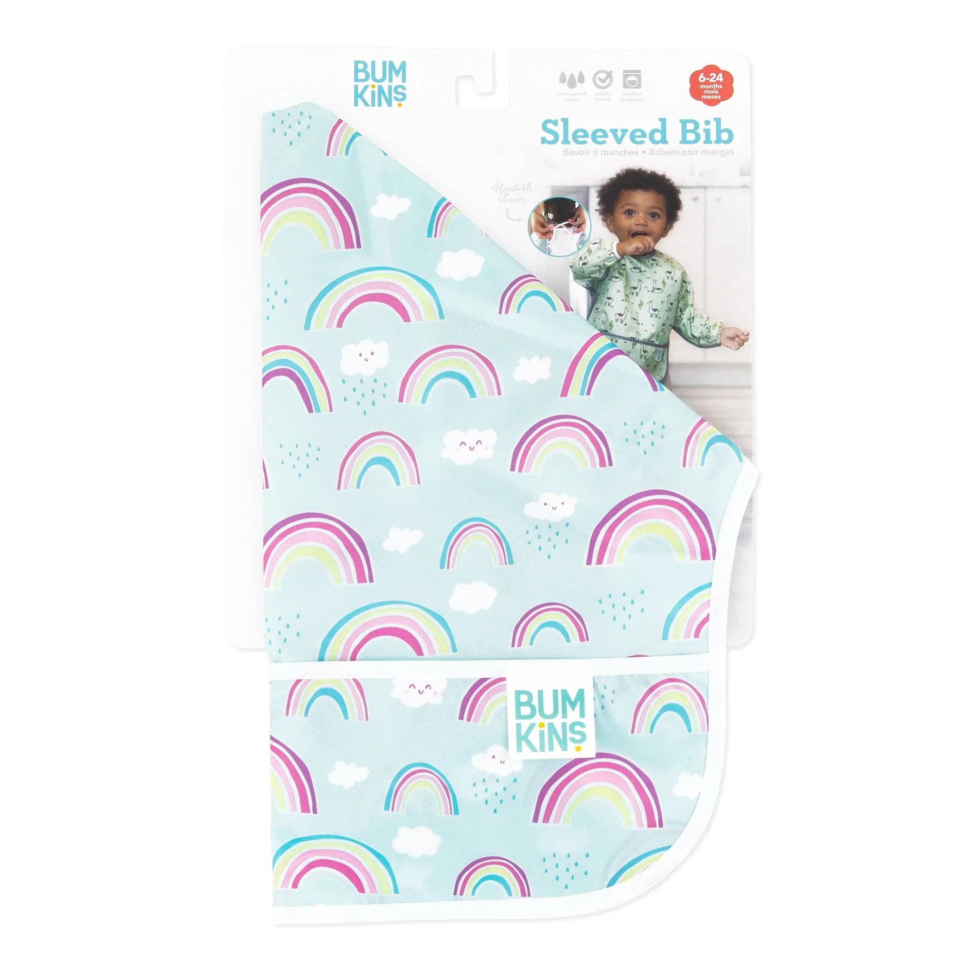 Sleeved Bib: Rainbows