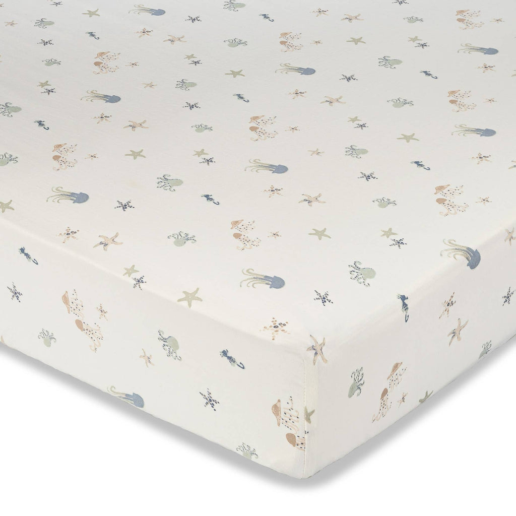 Cove Fitted Crib Sheet (Sea Life)
