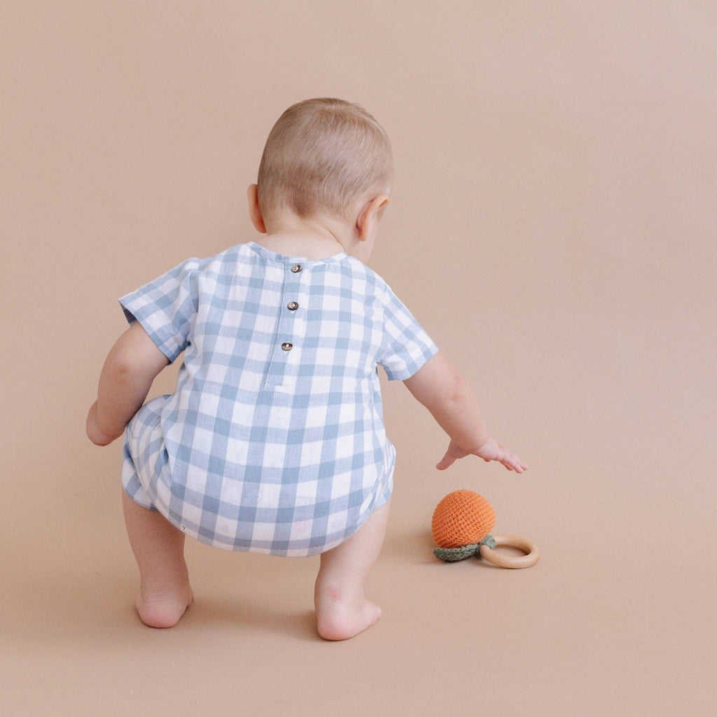 Teether Orange Cotton Rattle Fruit Baby Clementine Pumpkin