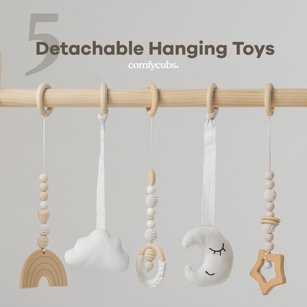 Wooden Baby Play Gym, Baby Activity Gym by Comfy Cubs