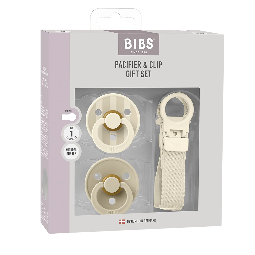 Colour Pacifier and Loop Clip Gift Set