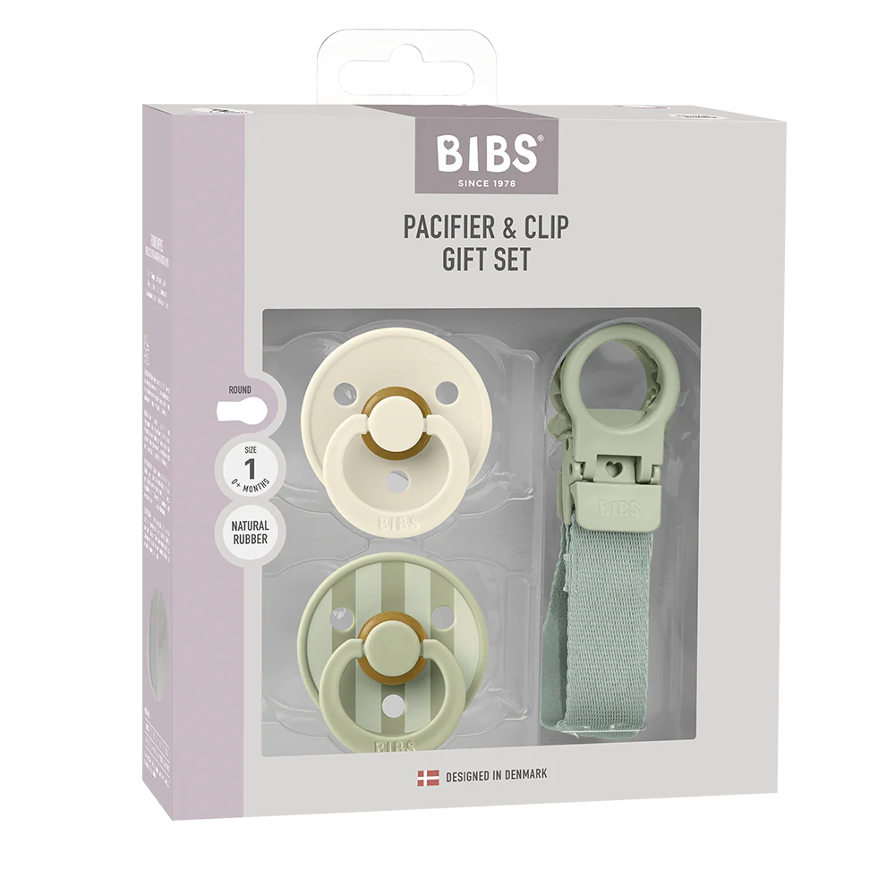 Colour Pacifier and Loop Clip Gift Set