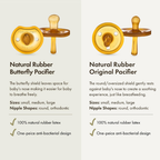 Natursutten's Natural Rubber Orthodontic Pacifier with Butterfly Shield