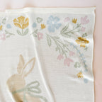 Blanket Pastel Bunny Cotton Baby Decor Gift Spring