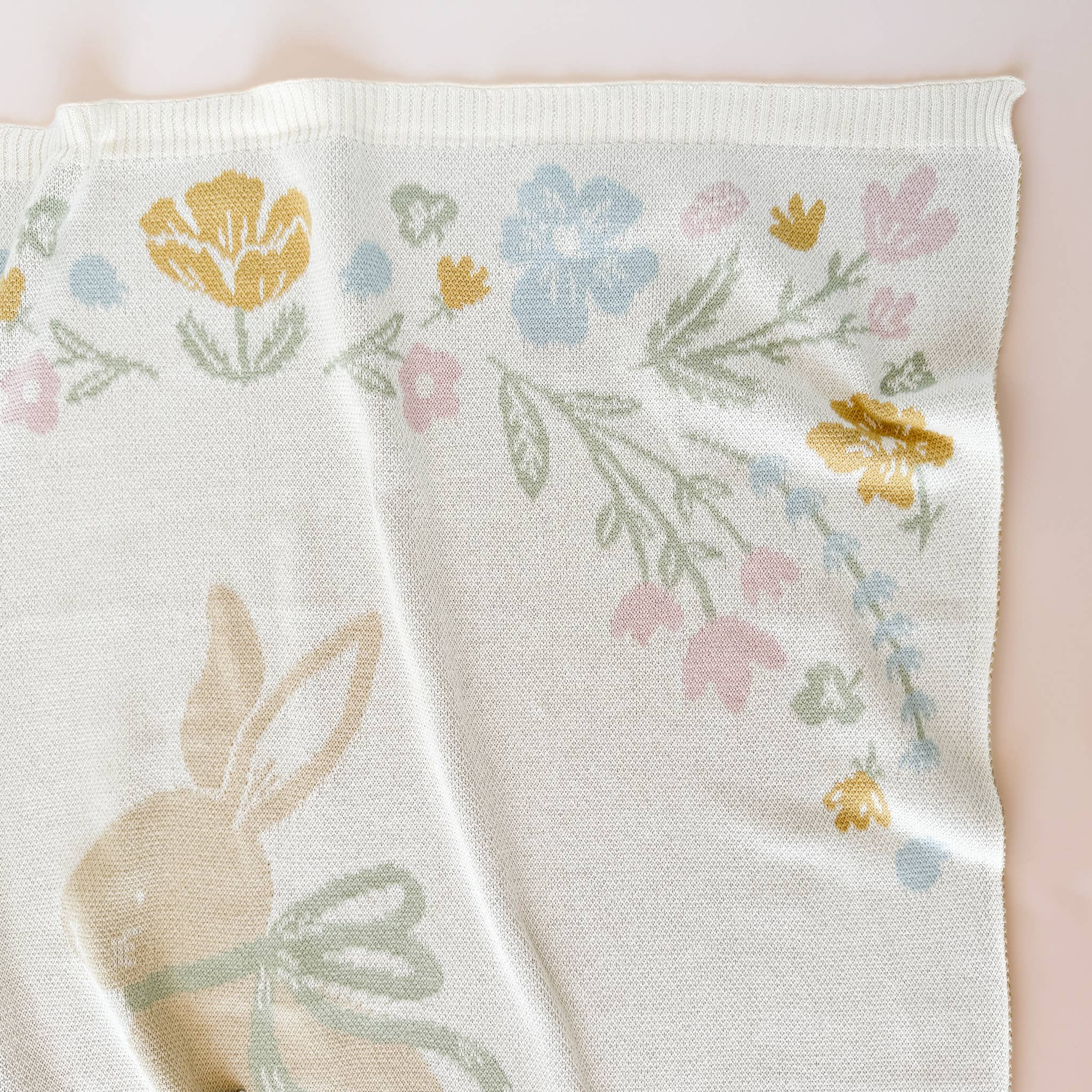 Blanket Pastel Bunny Cotton Baby Decor Gift Spring