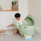 Handcrafted- Dinosaur Storage Basket (Large) -Rattan Wicker