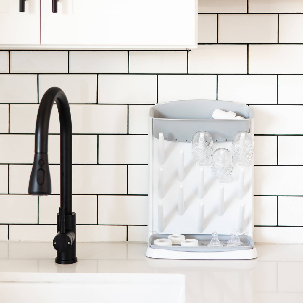 Gray Vertical Bottle Drying Rack