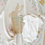 Set Pastel Floral Blanket Hat Rattle Bunny Strawberry Baby