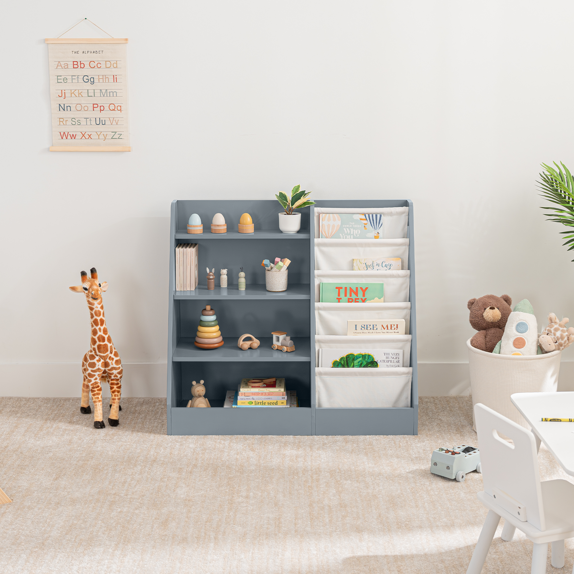 Kids Montessori Book Shelf, Shelves for Toys by Comfy Cubs