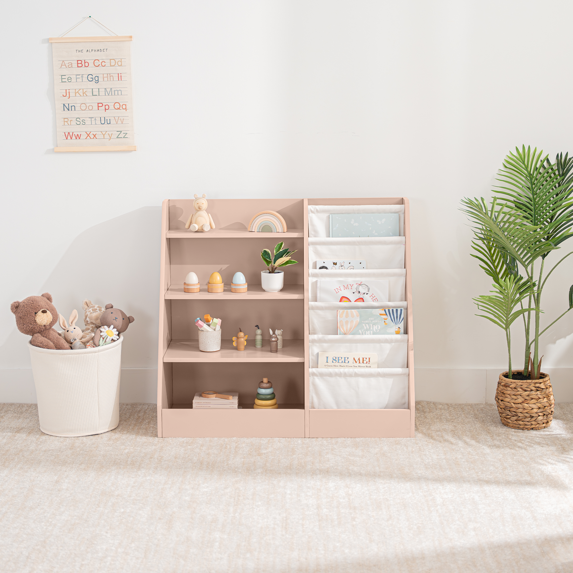 Kids Montessori Book Shelf, Shelves for Toys by Comfy Cubs