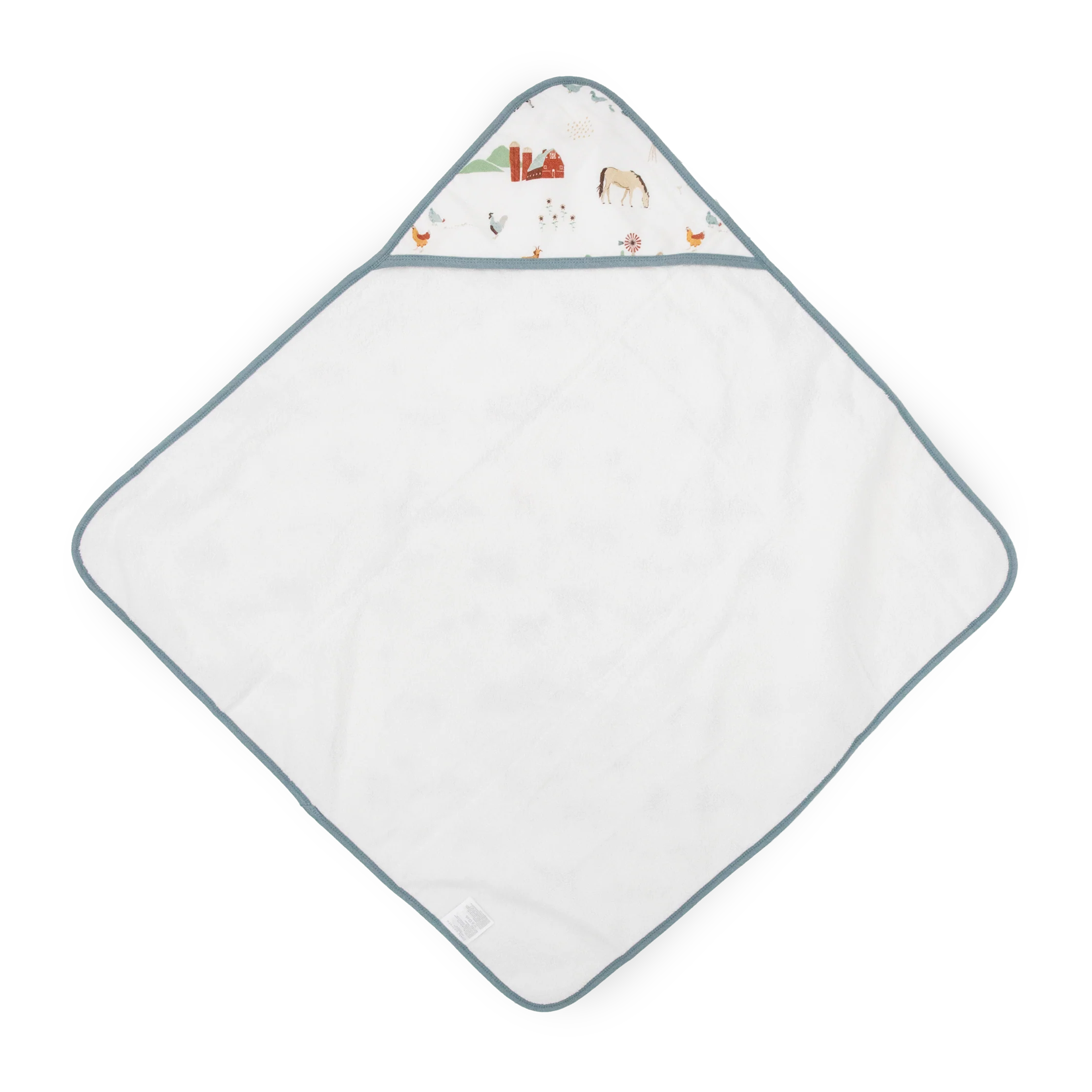 Cotton Hooded Infant Towel- Farmyard