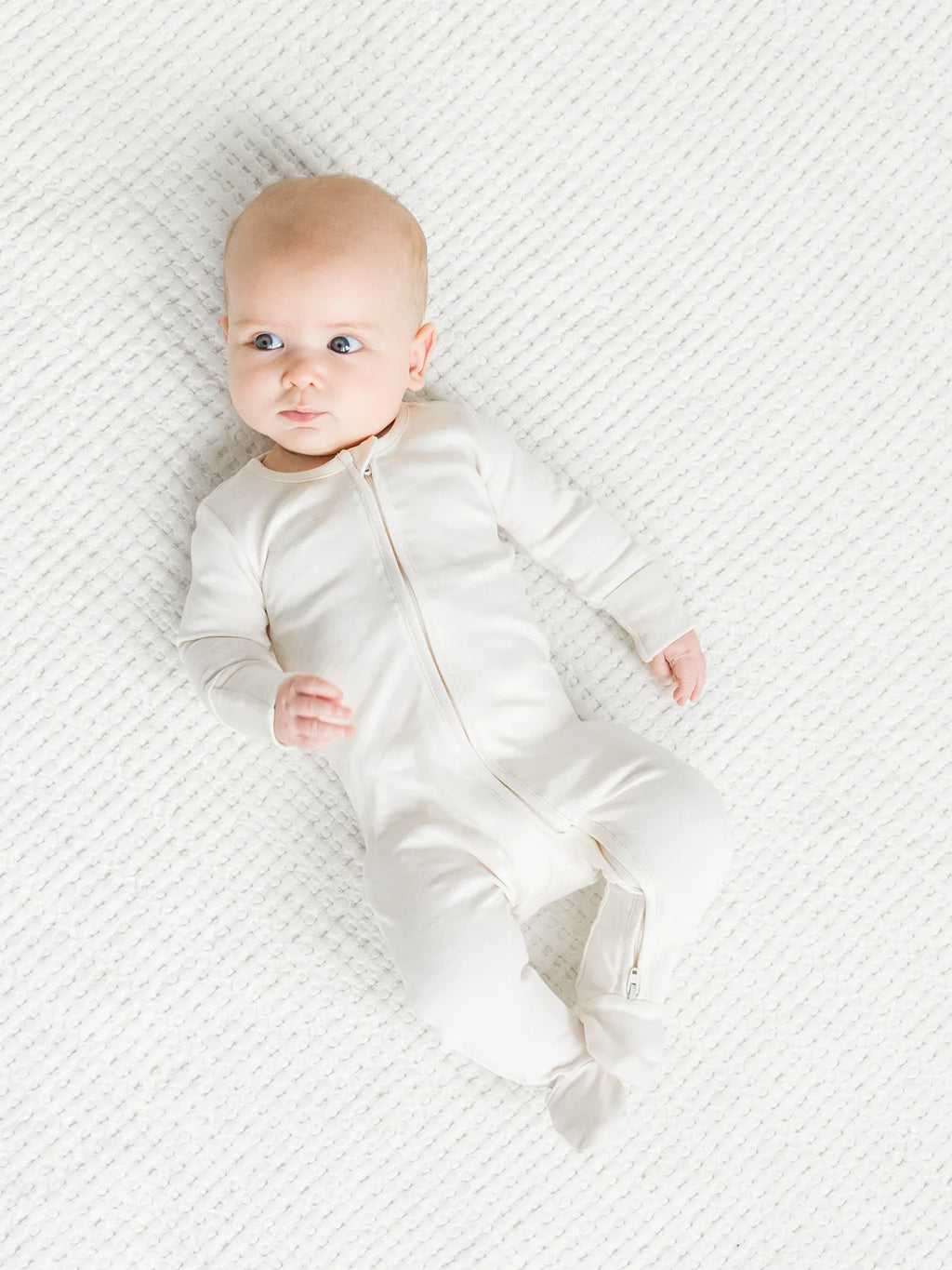 Peyton Zipper Sleeper- Ivory