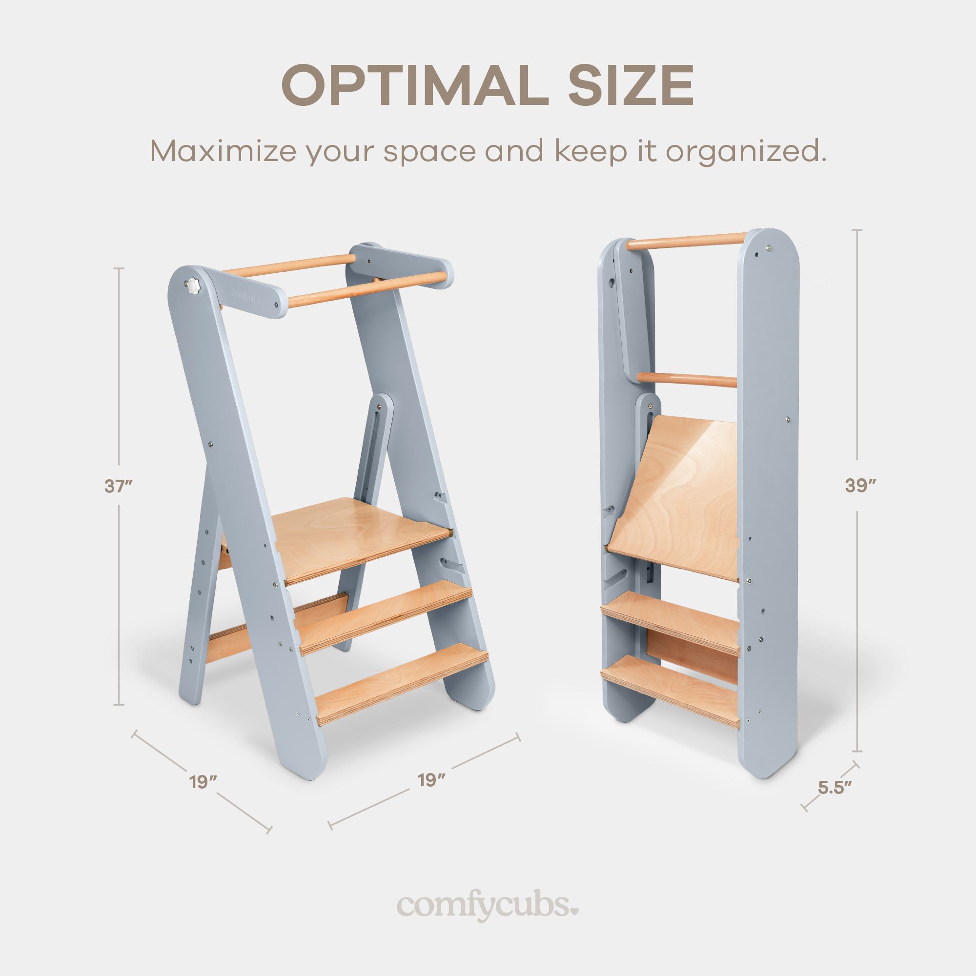 Kids Step Stool for Ages 3+ by Comfy Cubs