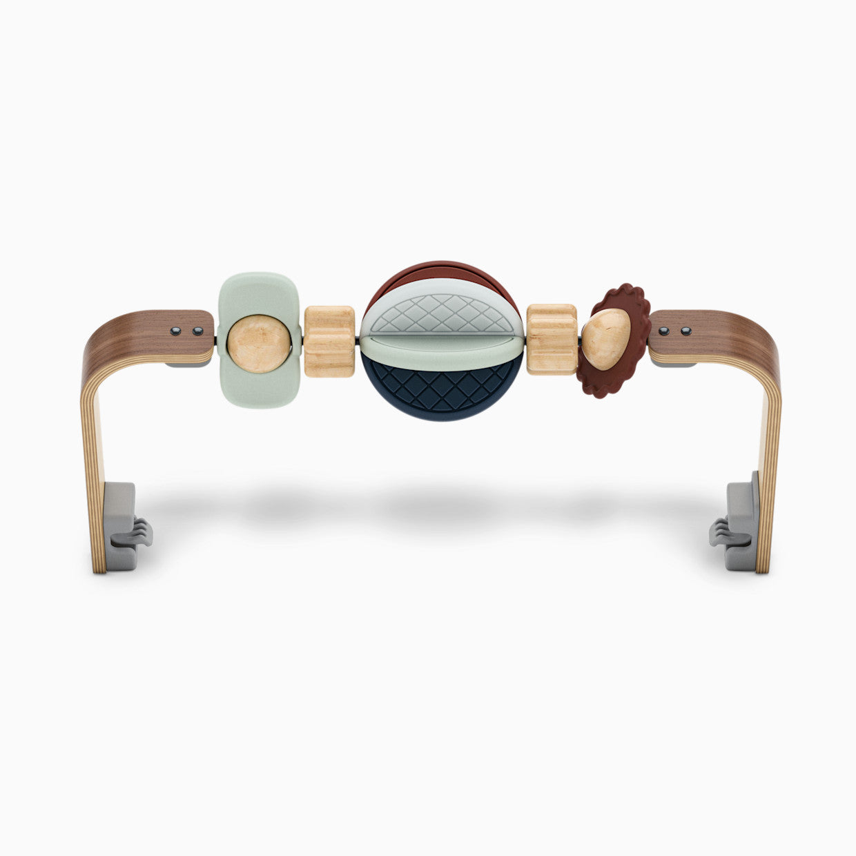 Mira Bouncer Wonder Wheel Toy Bar- Multicolor | Walnut Wood