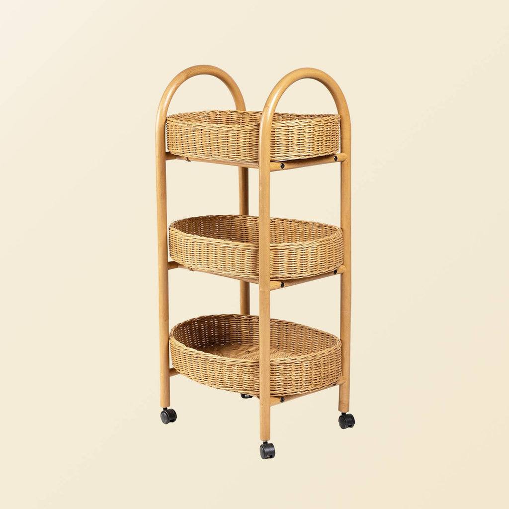 Handcrafted - Con Craft Trolley - Rattan Wicker