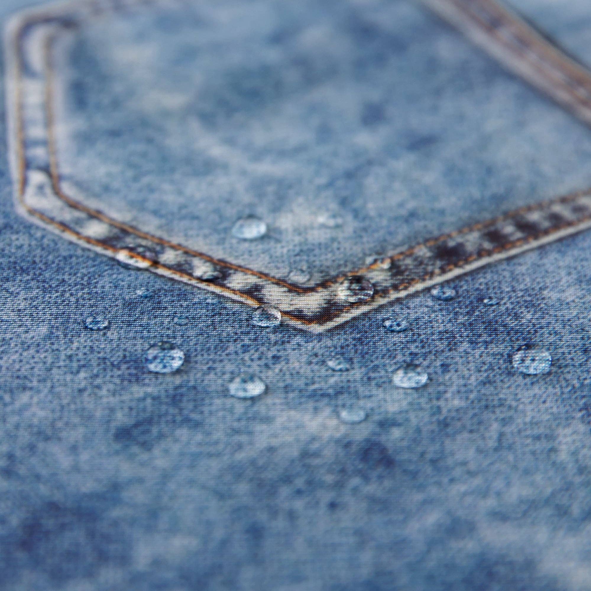 Sleeved Bib: Vintage Denim