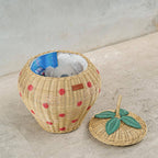 Handcrafted - Strawberry Storage Basket - Rattan Wicker