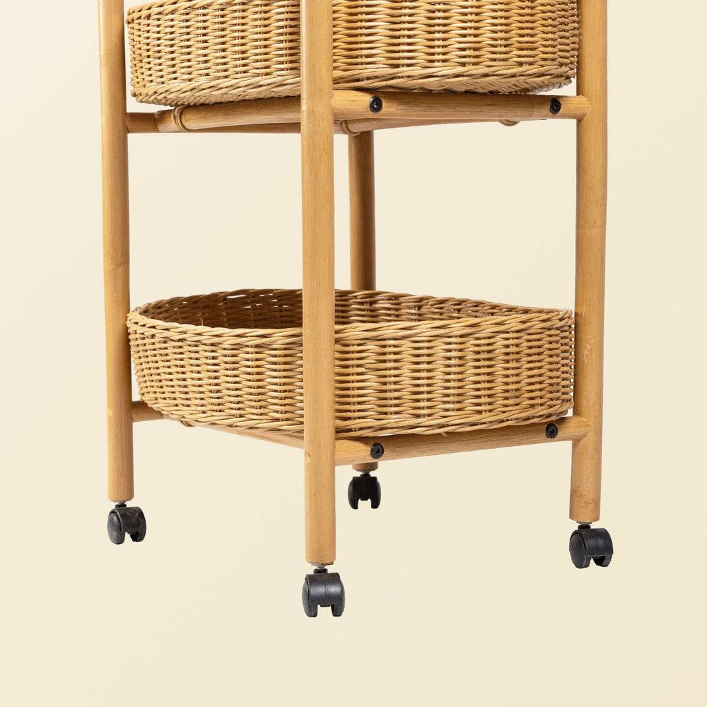 Handcrafted - Con Craft Trolley - Rattan Wicker