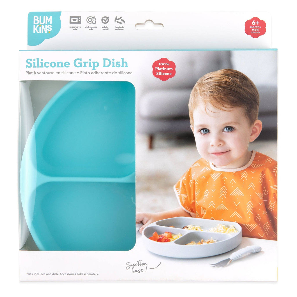 Silicone Grip Dish: Blue