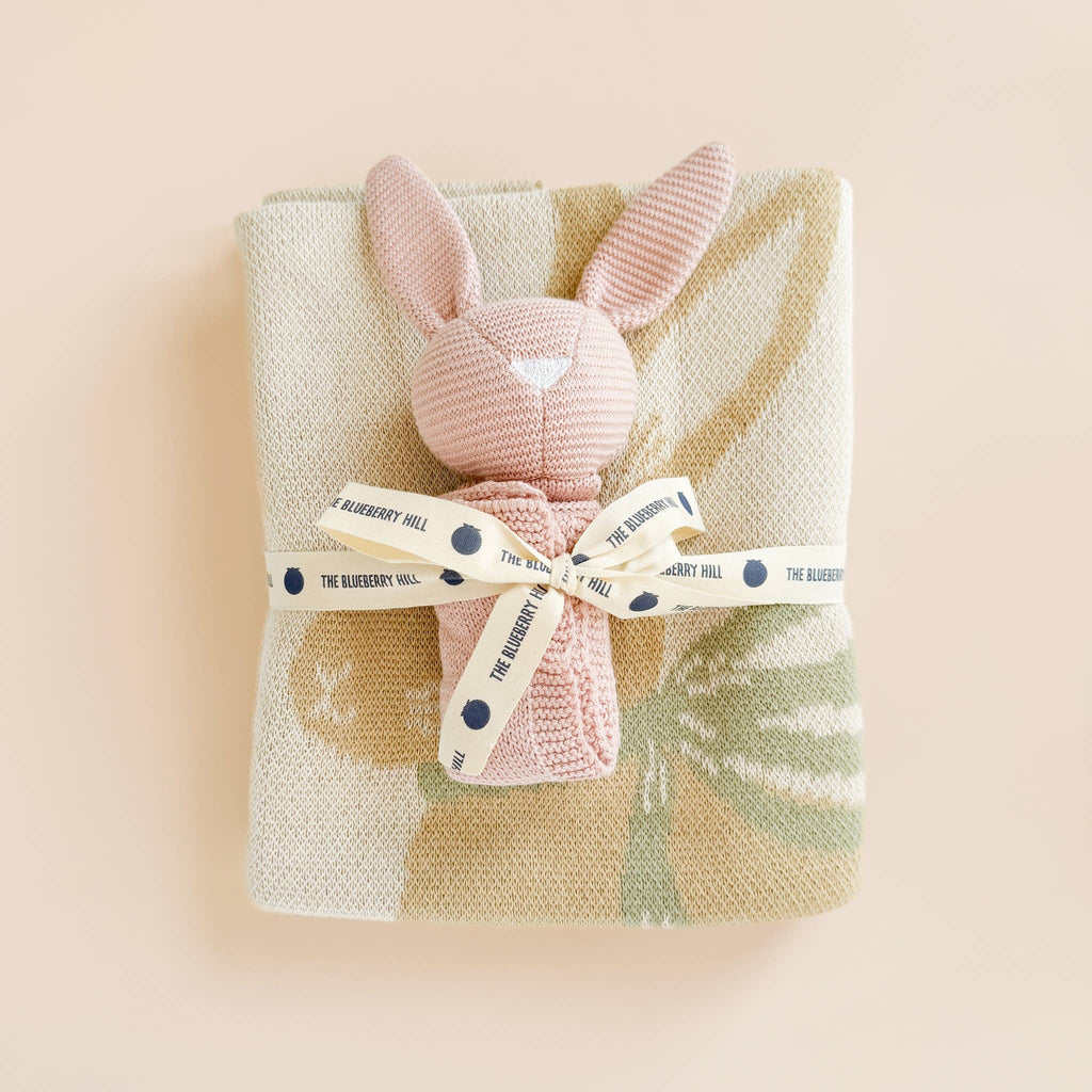 Blanket Pastel Bunny Cotton Baby Decor Gift Spring