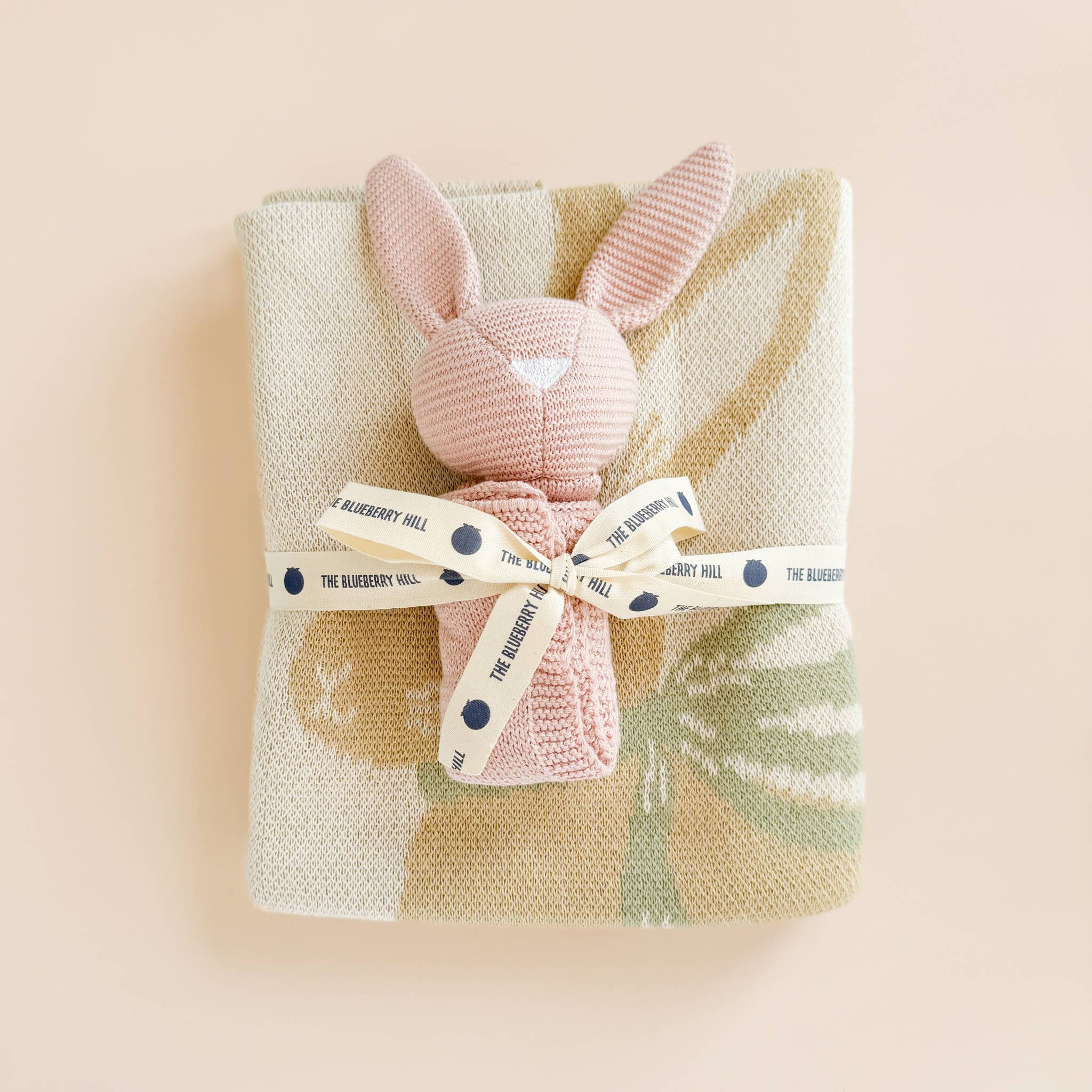 Blanket Pastel Bunny Cotton Baby Decor Gift Spring