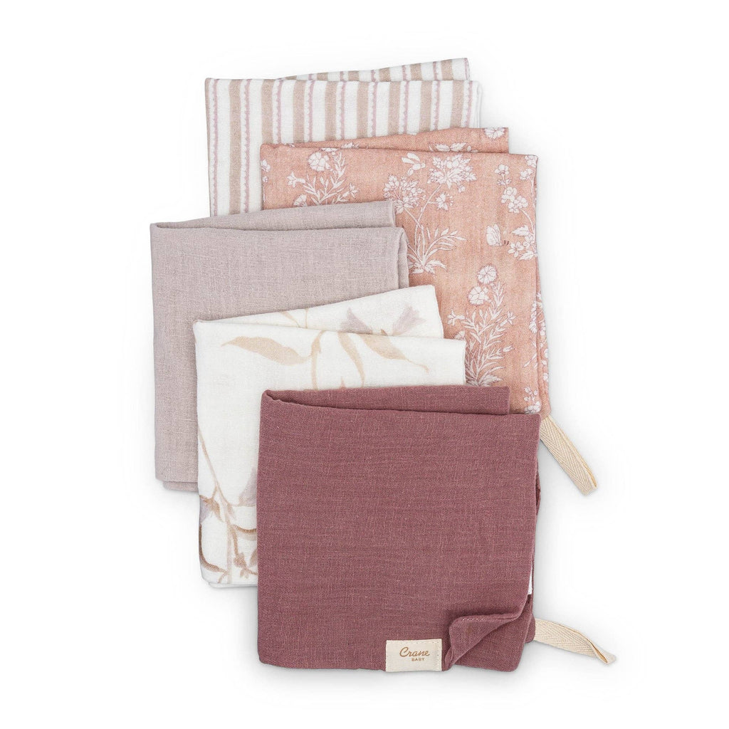 Violet 5-Piece Cotton Baby Washcloth Set