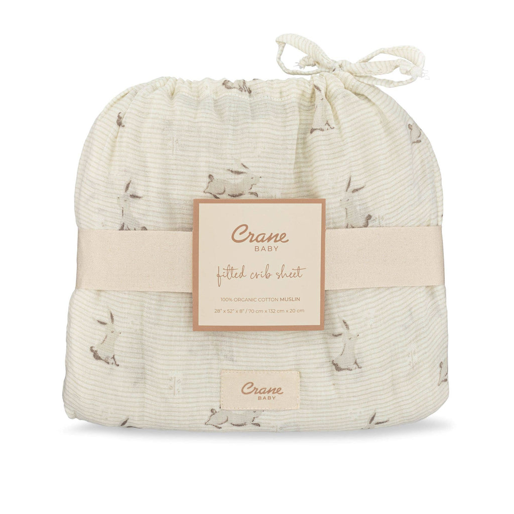 Organic Cotton Bunny Fitted Crib Sheet