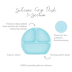 Silicone Grip Dish: Blue