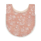 Violet Floral Cotton Baby Bib Set (3 Pack)