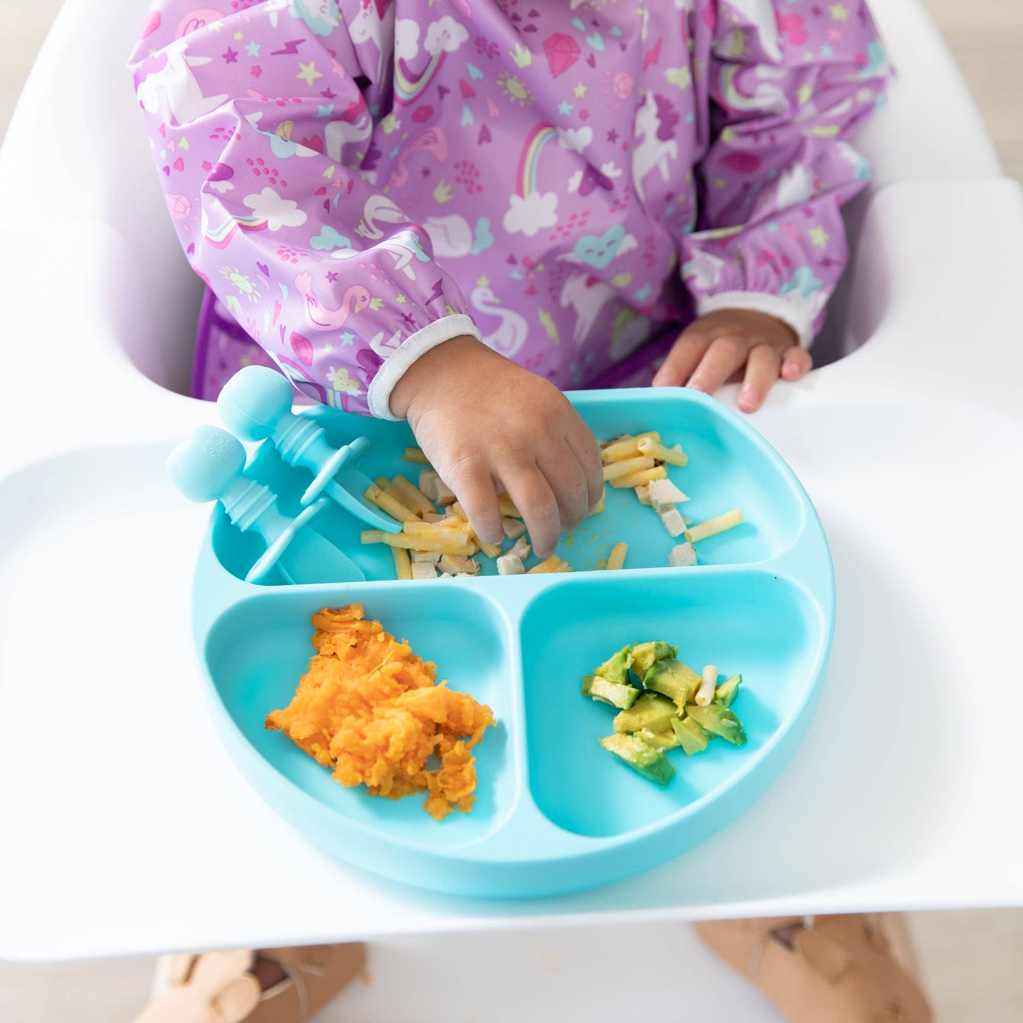Silicone Grip Dish: Blue