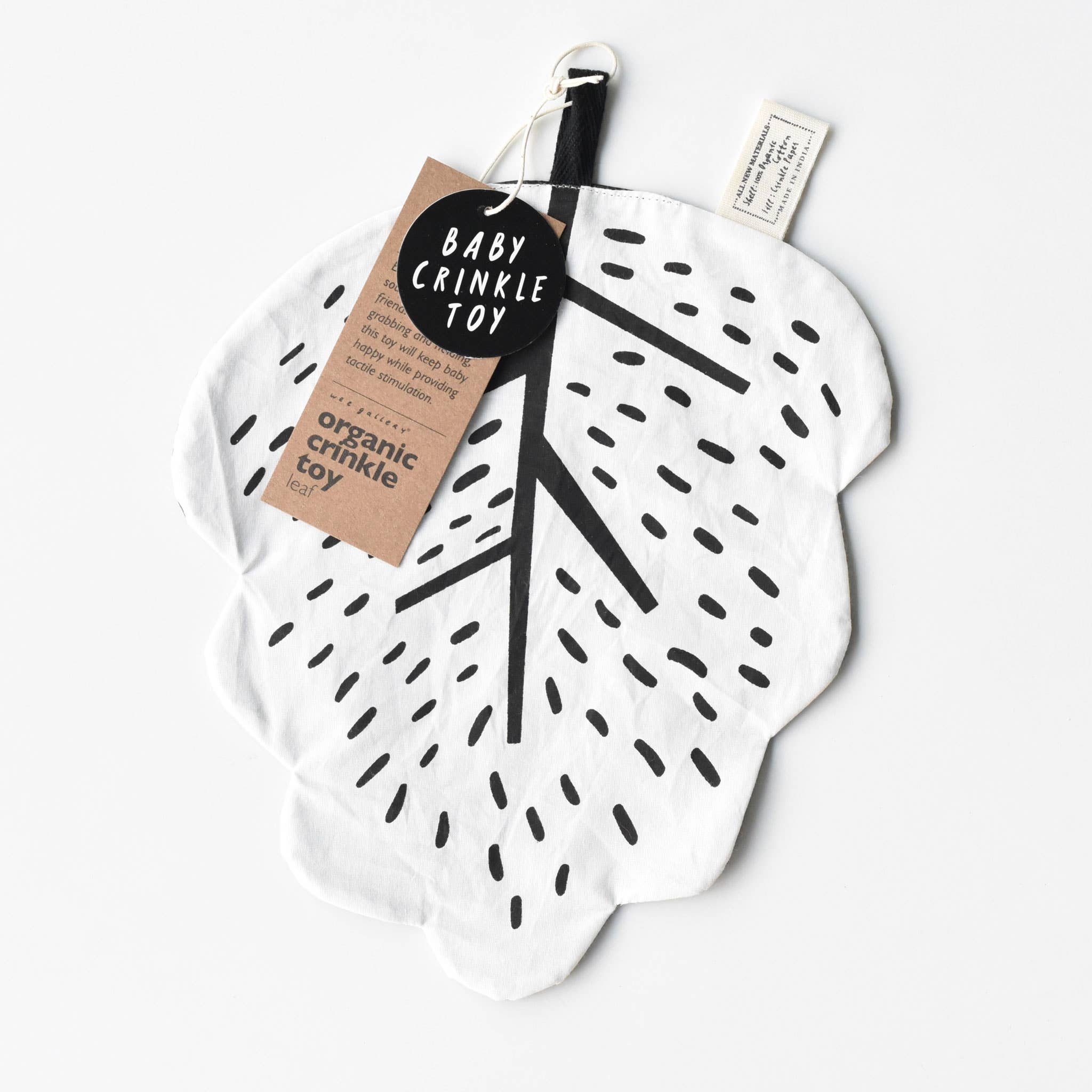 Leaf Crinkle - Organic Fabric Baby Crinkle Paper Toy