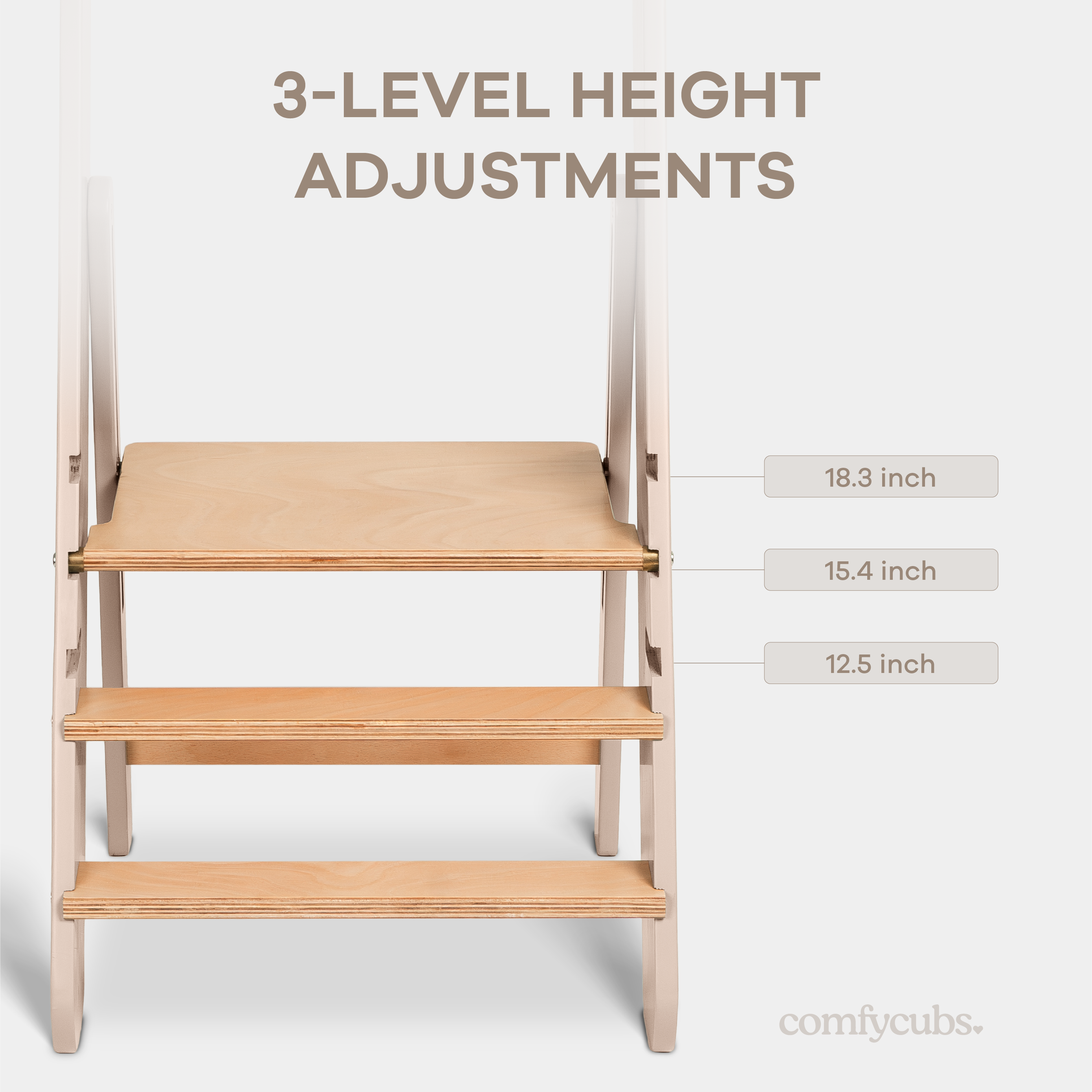 Kids Step Stool for Ages 3+ by Comfy Cubs