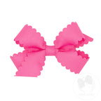 Mini Grosgrain Hairbow with Scalloped Edge