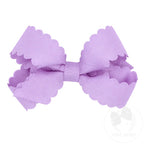 Mini Grosgrain Hairbow with Scalloped Edge