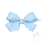 Mini Grosgrain Hairbow with Scalloped Edge