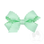 Mini Grosgrain Hairbow with Scalloped Edge