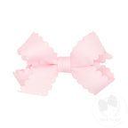 Mini Grosgrain Hairbow with Scalloped Edge