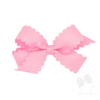 Mini Grosgrain Hairbow with Scalloped Edge