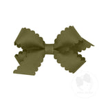 Mini Grosgrain Hairbow with Scalloped Edge