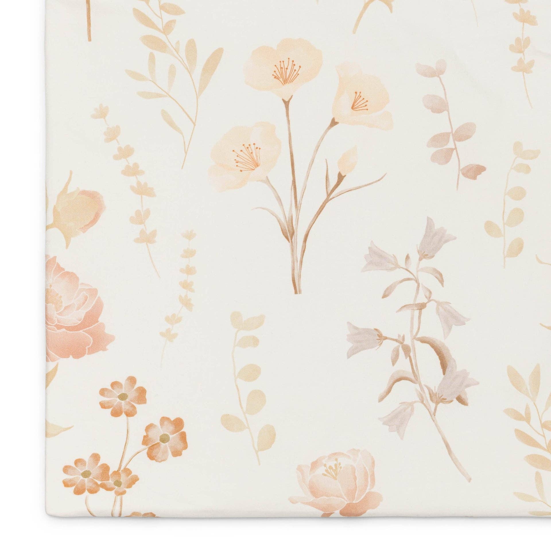 Violet Floral 100% Cotton Sateen Fitted Crib Sheet