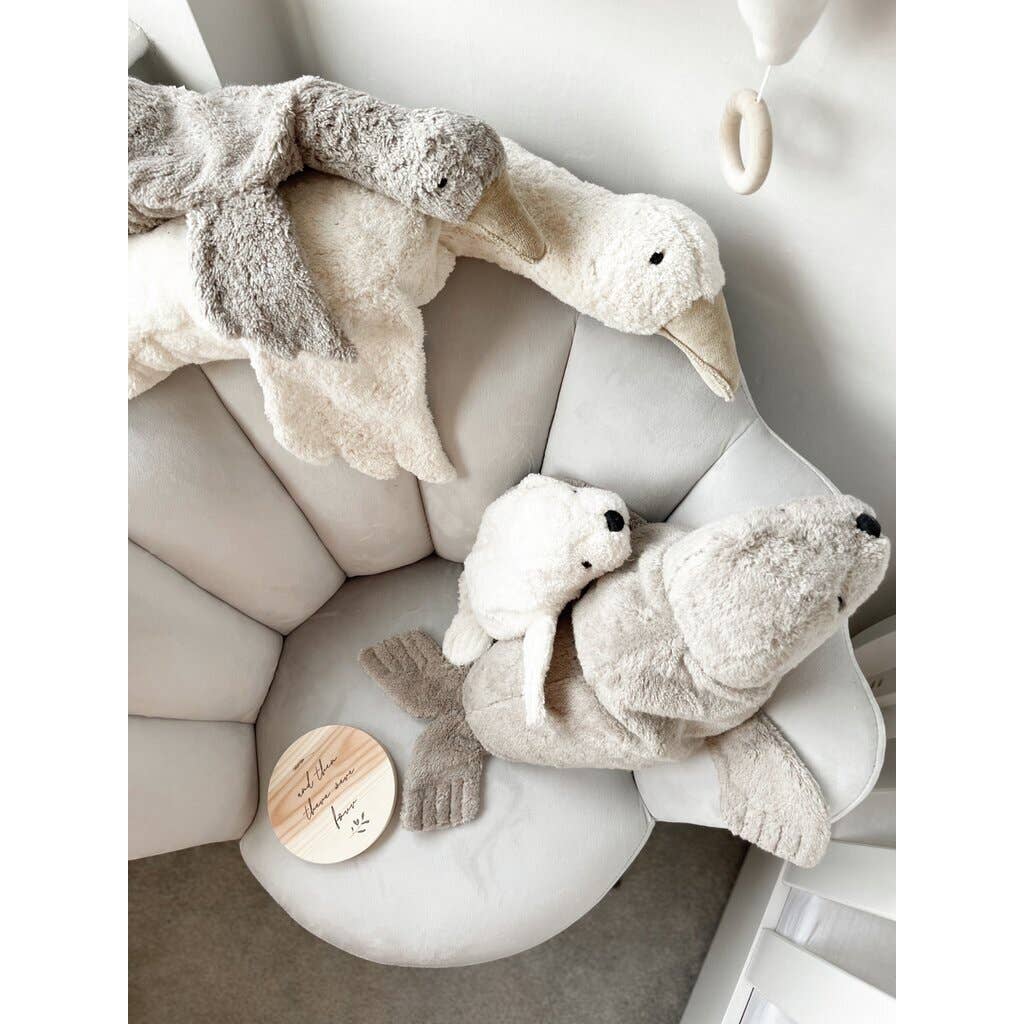 Cuddly animal Goose small | grey