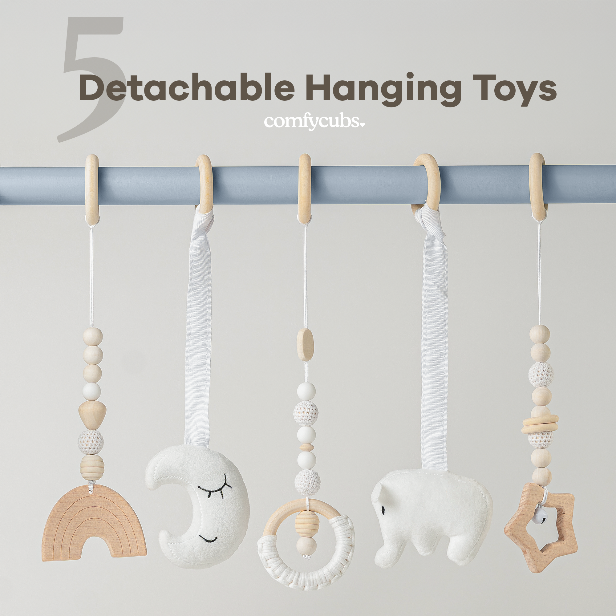 Wooden Baby Play Gym, Baby Activity Gym by Comfy Cubs