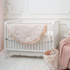 Off-White Lace Scallop Crib Skirt