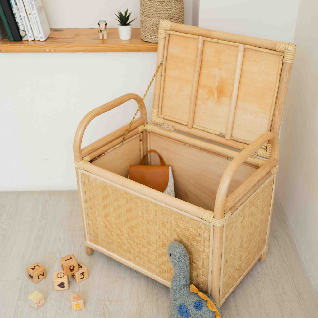 Handcrafted - Mia Storage Bench Trunk - Rattan Wicker